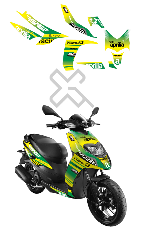 Aprilia SR150 Full Sticker | Aprilia Storm Full Graphics